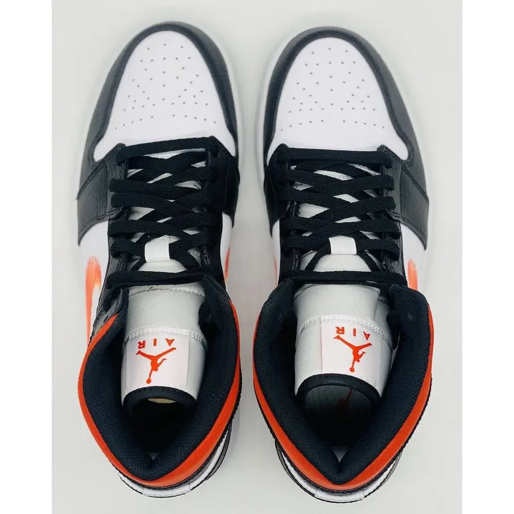 NEW Nike Air Jordan 1 Mid Zig Zag Swoosh Team Orange DN4929-100 Men’s Size Multi